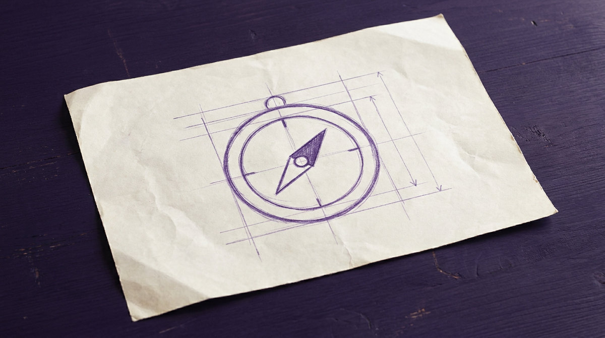 a circular pocket compass featuring a directional dial and a pivoted magnetic needle pointing toward north